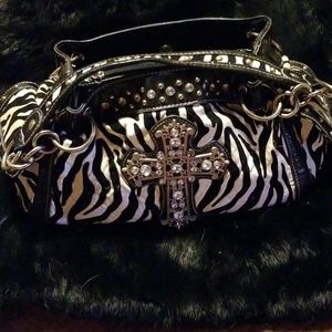 Zebra print purse